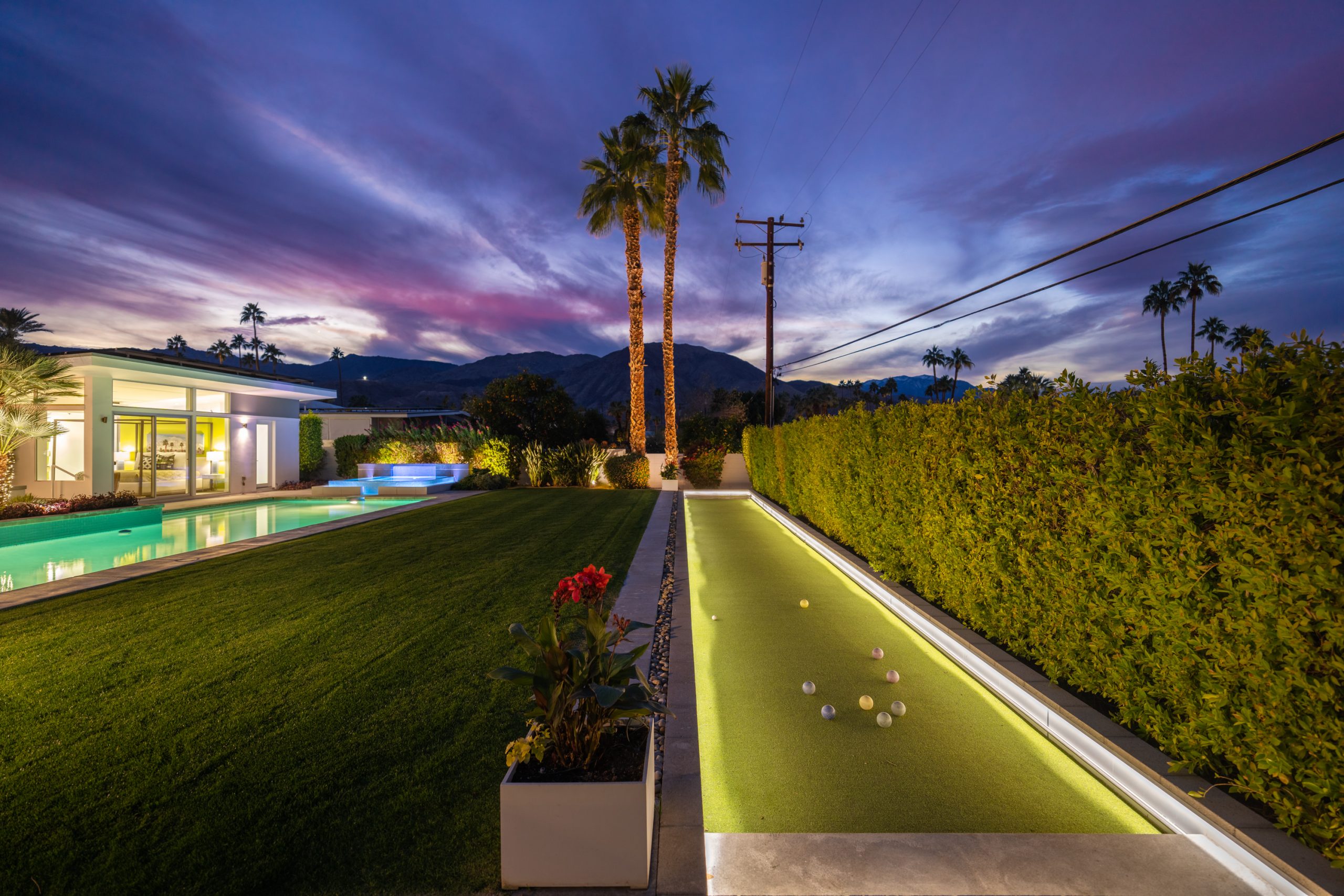 Palm Desert luxury community at sunset